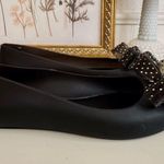 Melissa Black Jelly Shoes With Gold Studded Bows Size 8 Women's Flats Photo 9