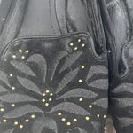 Schutz black suede and brocade flat Photo 1