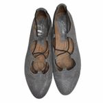 Earthies Essen Ballet Flat Shoes Womens 12 B Gray Suede Elastic Strap Feminine Photo 2