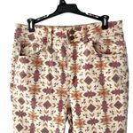Free People We The Wild Child Skinny Navajo Aztec Print Cream Jeans size 31 Photo 5