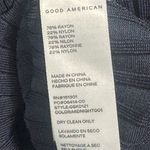 Good American  Ribbed Knit Long Sleeve Polo Top Midnight Blue Size 7/8 (4XL/5XL) Photo 6