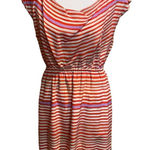 Broadway & Broome 100% Silk Gallery Stripe Casual Dress Size‎ 6 Red Photo 0