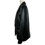 ZARA Faux Leather Oversized Blazer Jacket Black Bloggers Favorite Career Small Photo 8