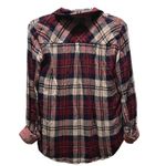 Rails  Women Plaid Flannel Shirt Button Down Long Sleeve Maroon Navy Cream Large Photo 2