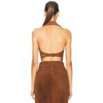 Retrofete Josephine Suede Vest in Cinnamon Large New Womens Sleeveless Top Brown Photo 1