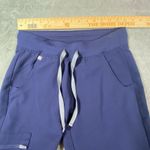 FIGS  Technical Collection Navy Blue Scrub Pants Women‎ XS Tall Elastic  Pockets Photo 10
