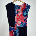 Leifsdottir Anthropologie Floral Intarsia Silk Blend Knit Dress Size Small Blue Photo 6