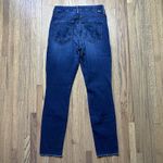 Mother Jeans The Pixie Ankle Fray City Sidewalks SZ 27 Dark Wash Button Fly Blue Photo 11