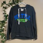 Seattle Washington Gray Hoodie Hockey Style Unisex Size Medium / Large Jacket! Blue Photo 1