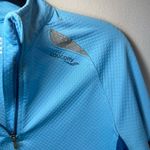 Saucony  Athletic 1/4 Zip Pullover Shirt Top Blue Running Reflective Womens Small Photo 4