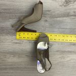 Jessica Simpson Tan Snakeskin Slingback Open Toe 5" Woodgrain Heels Size 8B/38 Photo 2