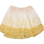 Free People  Yellow Ombre Embroidered Mini Skirt Boho Festival Cotton Size Medium Photo 1