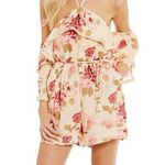 Chelsea and Violet nwt  halter floral crochet romper size large Photo 0
