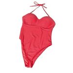 Molly Bracken SWEETHEART ONE-PIECE SWIMSUIT IN ORANGE RED Size Large NWOT Photo 1