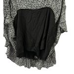 Sweet Lovely by Jen Floral V Neck Ruffle Romper Pocket Dress Black White 1XL Size 1X Photo 8