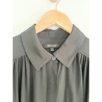 Madewell  | NWT | Relaxed Button-Front Mini Dress in True Black | Sz S Photo 4