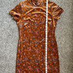 Savage X Fenty Orange Velvet Mockneck Open Back Mini Dress Party Casual Large Photo 8