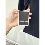 Chiara Boni NWT Lella Crepe Long Sleeve Blouse Midnight Blue Women's 42/ US 6 Photo 3