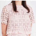 Sandro Paris Claude Nude Pink Lace
Peplum Top Size 3 (L)E10851E Photo 1