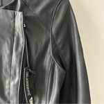 BLANK NYC  Black Moto Moonlighting Cropped Faux Leather Jacket Photo 6