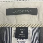 Lands' End Land’s End Blue and White Vertical Striped Fit 2 Cropped Cotton Blend Pants- Siz Photo 10