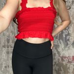 Ruffled Tank Top Red Size XS Photo 0