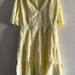 Scotch & Soda  Dress Large Midi Paneled With Gathering Details Yellow Preppy Photo 1