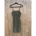 Cotton On  Brand Women's Size Medium Dress‎ Spaghetti Strap Yellow Black Dot Photo 4