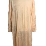 Vintage Gossard Nylon Nightgown Robe L Peach Buttons Bell Sleeves Union Made Size L Photo 3
