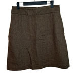 Lands' End Lands’ End Brown Wool Blend A-Line Skirt Photo 0