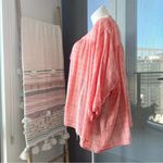 Roller Rabbit Shelter Island Adlaz Orange Plaid Oversized Tunic Top Women’s XL Photo 2