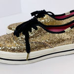 Kate Spade  x Keds Size 6 Platform Gold Glitter Sneakers 0‎ Photo 0