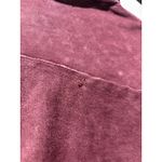 Evereve Burgundy Distressed Button Front Shacket Oversized Cotton Size M Photo 8