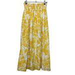 Faithfull the Brand  NWT Kiera Midi Skirt Women’s Size Medium Yellow Floral Photo 6