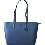 Michael Kors DKNY Blue Bryant Medium Zippered Tote Bag with Structured Design MSRP 178.00 Photo 0