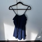 BCBGeneration BCBG Generation Spaghetti Straps Ruffled Romper Playsuit in Blue / Navy Photo 1