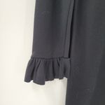 Philosophy  Womens Shift Dress Small Black Ruffle Frilly Long Sleeve Jersey Mini Photo 5