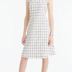 J.Crew  White A-Line Windowpane Plaid Tweed Knee Length Dress 0 Photo 0