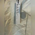 NWT Nicole Miller Satin Shirt with Lace Detail Size M A56 White Size M Photo 2