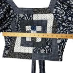 Ulla Johnson Bahati Patchwork Blouse Women’s Size 6 Blue Cotton Boho Tie Back Photo 11