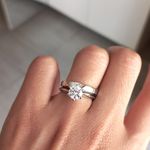 Boutique 2Ct Solitaire Moissanite Diamond Engagement Ring | Platinum Plated Silver Photo 2