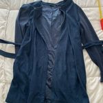 H by Halston  Faux Blue Suede Jacket Dress Size 10 New without tag Photo 7