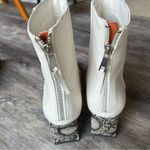 French Connection  Tess Cream and Snakeskin Booties Sz 7.5 Photo 3