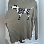 PINK - Victoria's Secret PINK by Victoria’s Secret Y2K Olive Green Tropical Long Sleeve Tshirt Size Large Photo 1