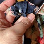 Three Pink Hearts  Navy Blue Floral Romper Short Sleeve Open Back Zip Size XS Photo 8