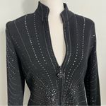 St. John Evening • Black Sparkley Women's Vintage Zip Up Sweater Photo 1