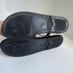 Michael Kors Sandals Womens Size 7 MK Black Jelly PVC Cork Thong Flip Flop Photo 1