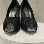 Giuseppe Zanotti Black Sparkle Peep Toe Heels Sz 39.5 Photo 2