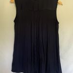 Glassons navy blue blouse button front sleeveless summer top women's size 6 Photo 5