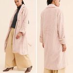 Free People New!  Cuff It Coat in pink,‎ size L Photo 2